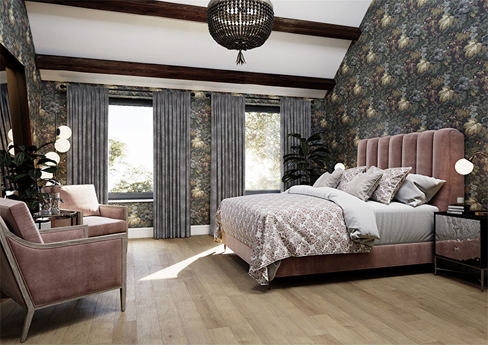 Florence Faux Suede, Dusky Purple - Made to Measure Curtains - Image 7